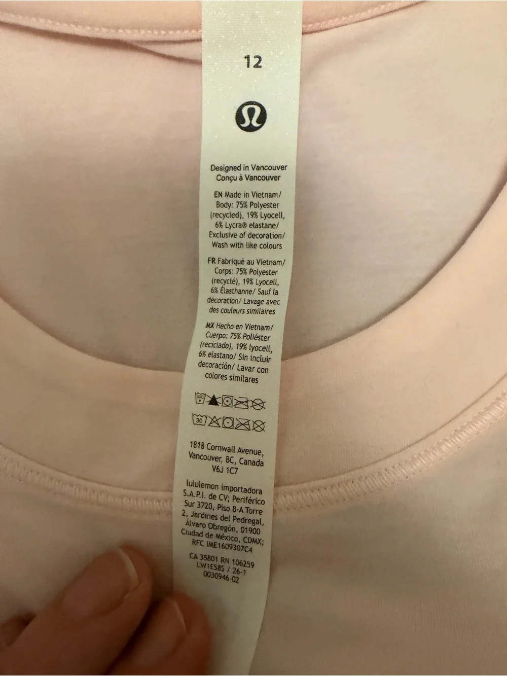 lululemon athletica light pale